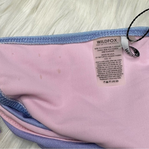 NWT Wildfox Blue/Purple Ombré String Bikini XS - Picture 4 of 6